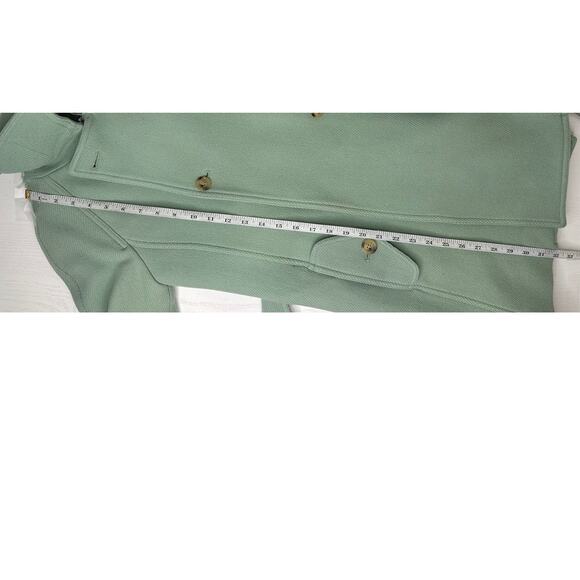 J. Crew Stadium Cloth by Nello Gori Wool Seafoam Green Coat Winter Comfy Size 2 - Picture 8 of 9